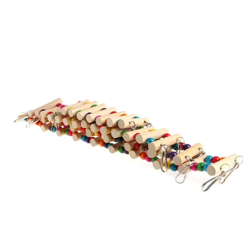 BirdBridge Wooden Ladder Swing Toy