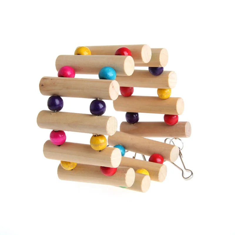BirdBridge Wooden Ladder Swing Toy
