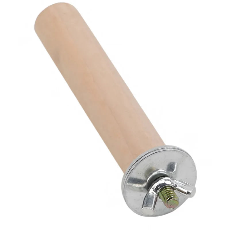 Wooden Parrot Standing Perch Hanging Toy Rack