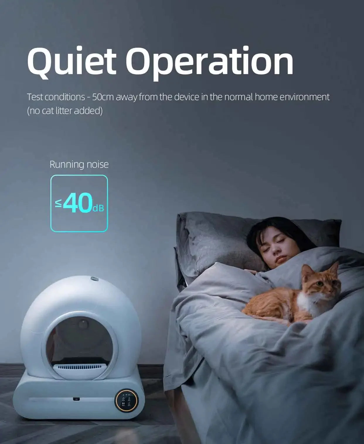 65L Automatic Smart Cat Litter Box Self Cleaning Fully Enclosed Large Cat Toilet Litter Tray