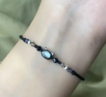 Black Cat White Cat Shell Bracelet