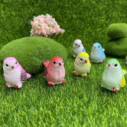 8-Piece Mini Bird Figurine Set