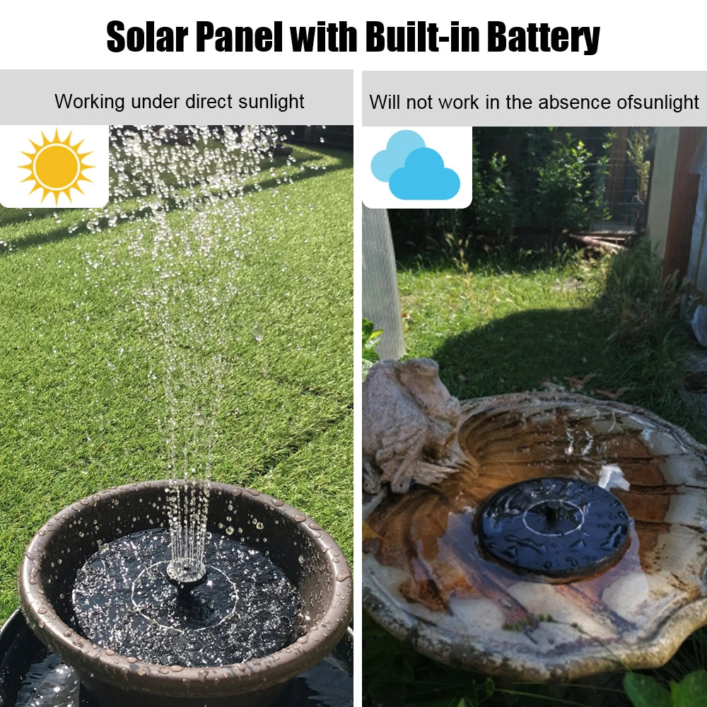 EcoFlow Solar Fountain Pump for Bird Baths and Ponds