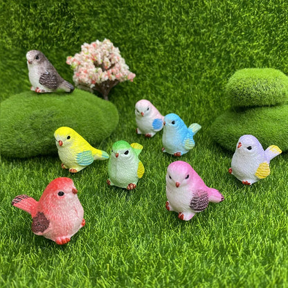 8-Piece Mini Bird Figurine Set