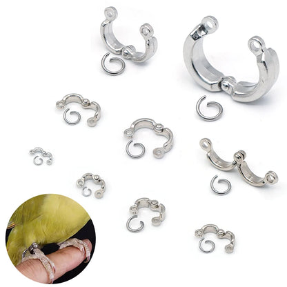 Adjustable Metal Parrot Foot Rings