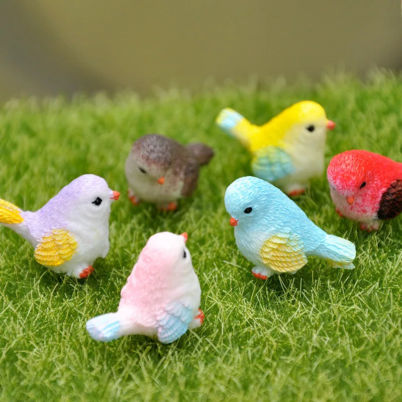 8-Piece Mini Bird Figurine Set