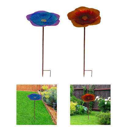 Decorative Bird Bath with Garden Stake