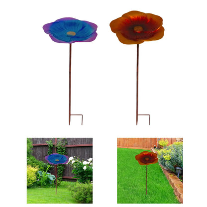 Decorative Bird Bath with Garden Stake