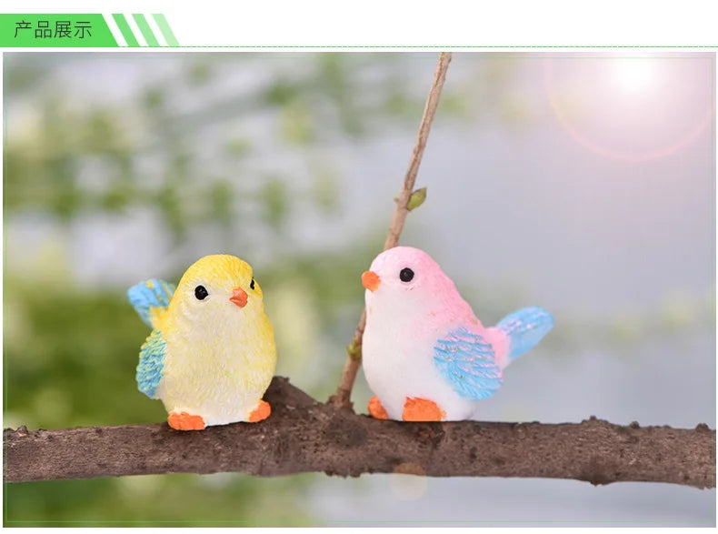 8-Piece Mini Bird Figurine Set